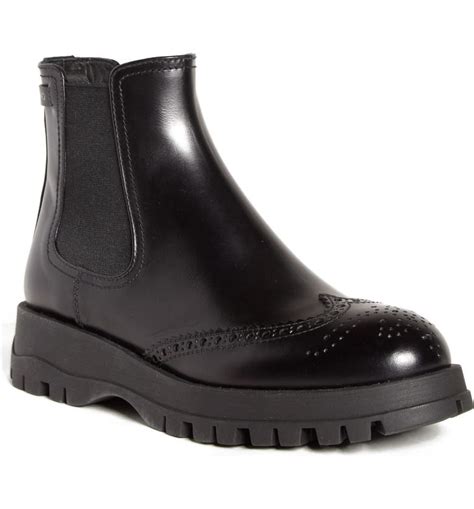 prada lug sole chelsea boots|Prada.